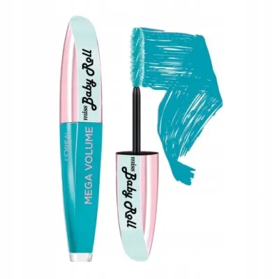 L'Oreal Mega Volume Miss Baby Roll Mascara Teal Blue